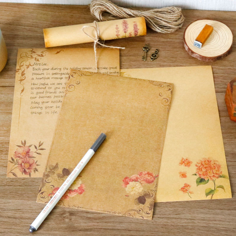 16pcs Vintage Writing Paper Ol - Ink Blotter Paper ulasan dan harga