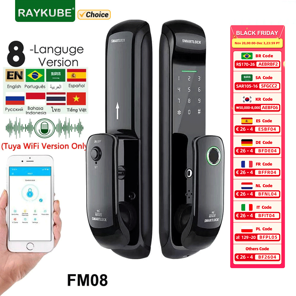 RAYKUBE FM08 Tuya Wifi Smart D - Letter Opener Brass ulasan dan harga